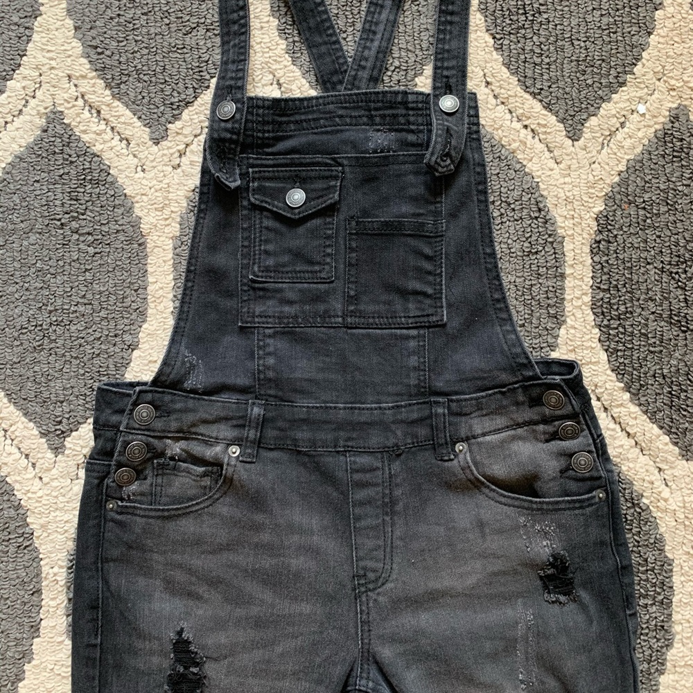 Black and gray overalls